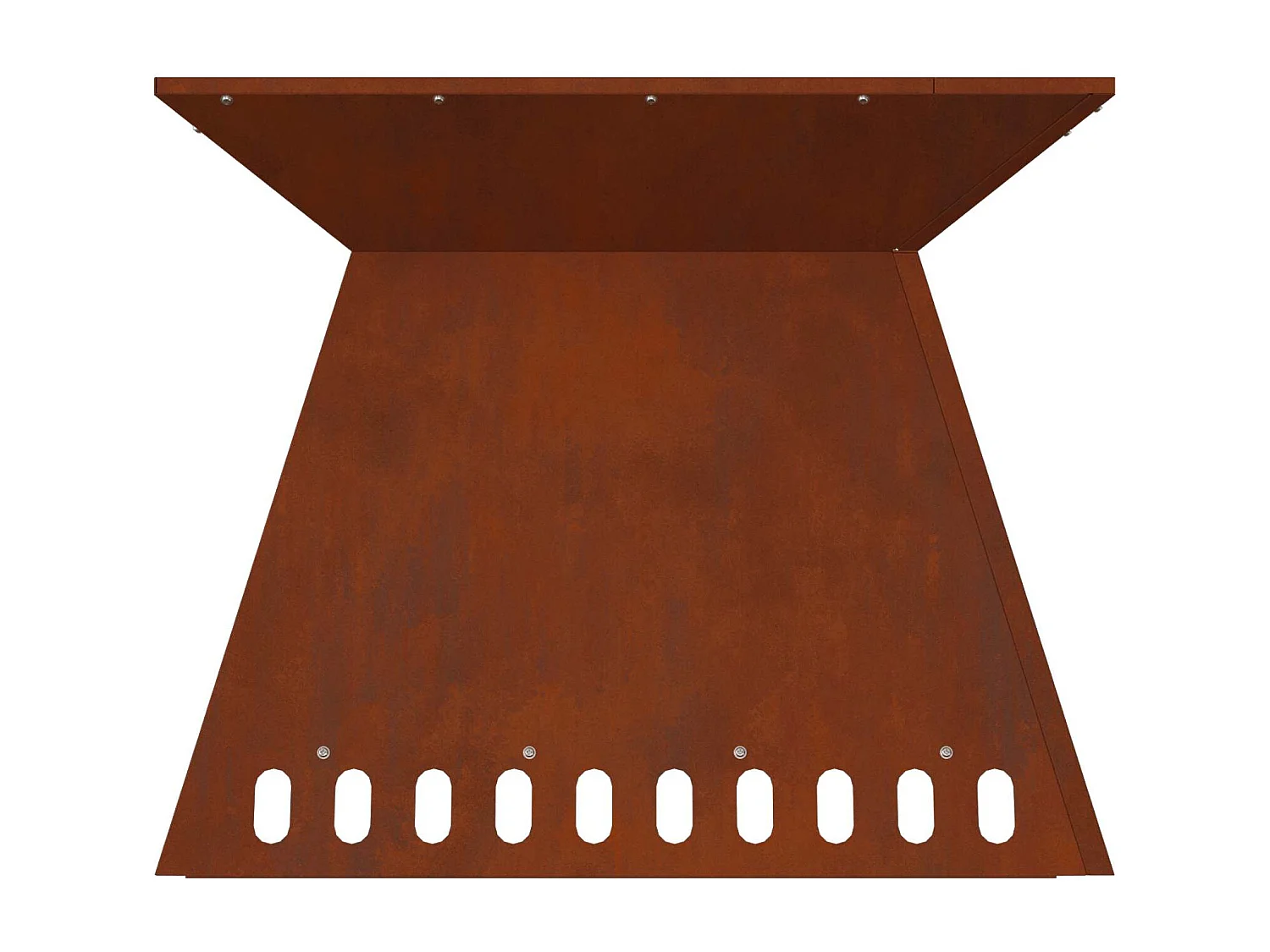 Foyer de cheminée Marron 60 x 60 x 50 cm Acier patiné