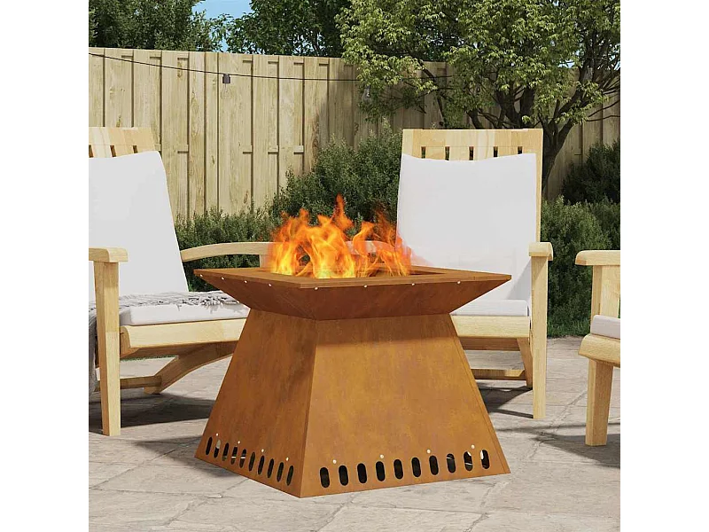 Braise Marron 60 x 60 x 50 cm Acier résistant aux intempéries