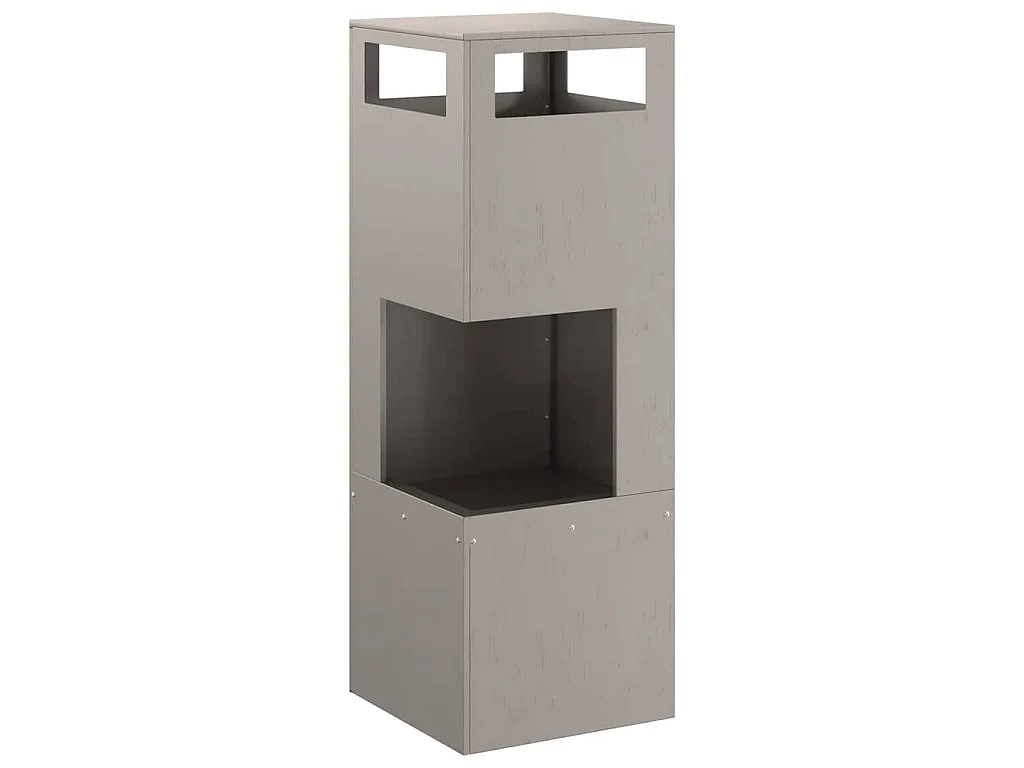 Braise Marron 35 x 35 x 100 cm Acier patiné