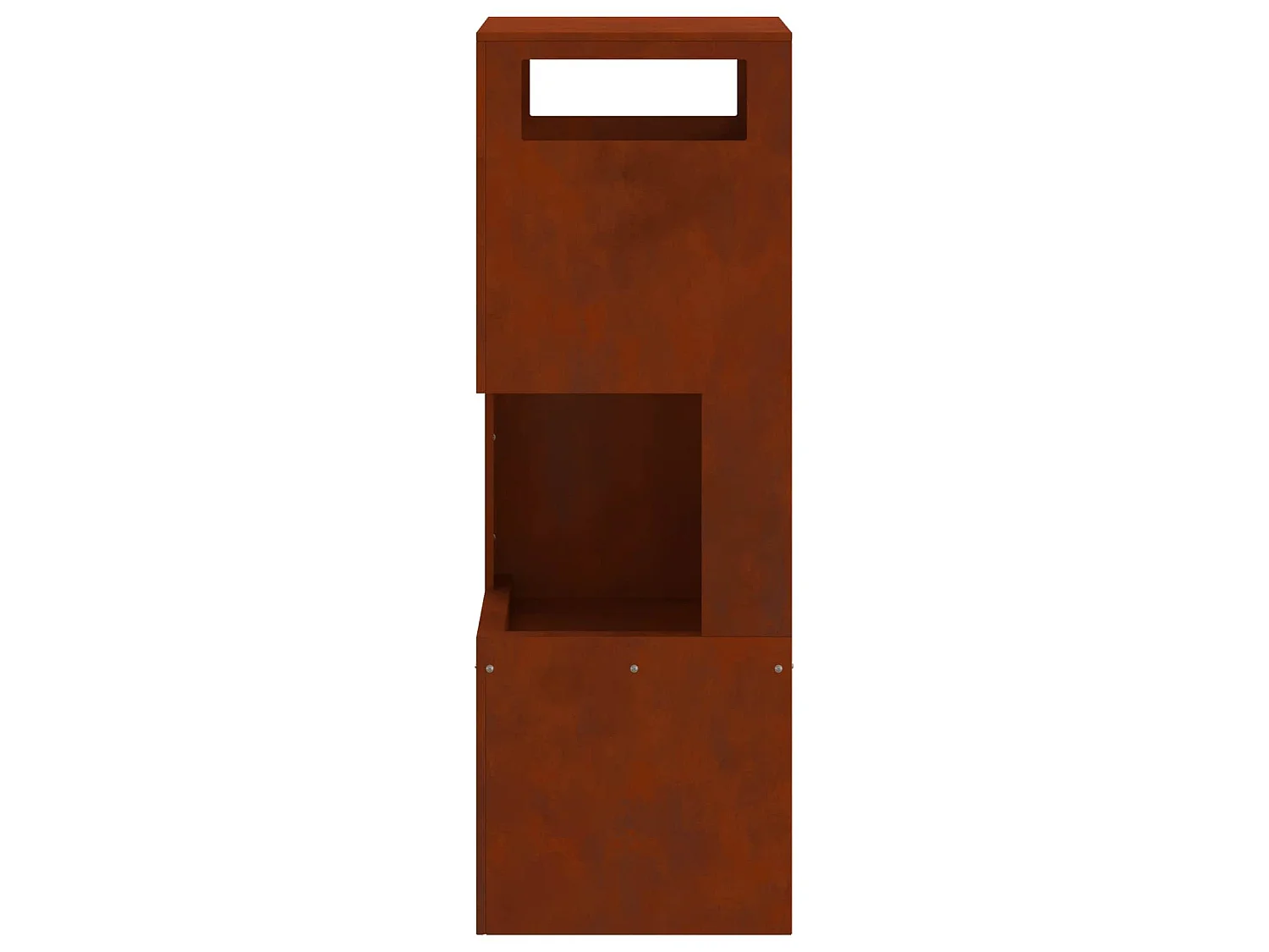 Braise Marron 35 x 35 x 100 cm Acier patiné