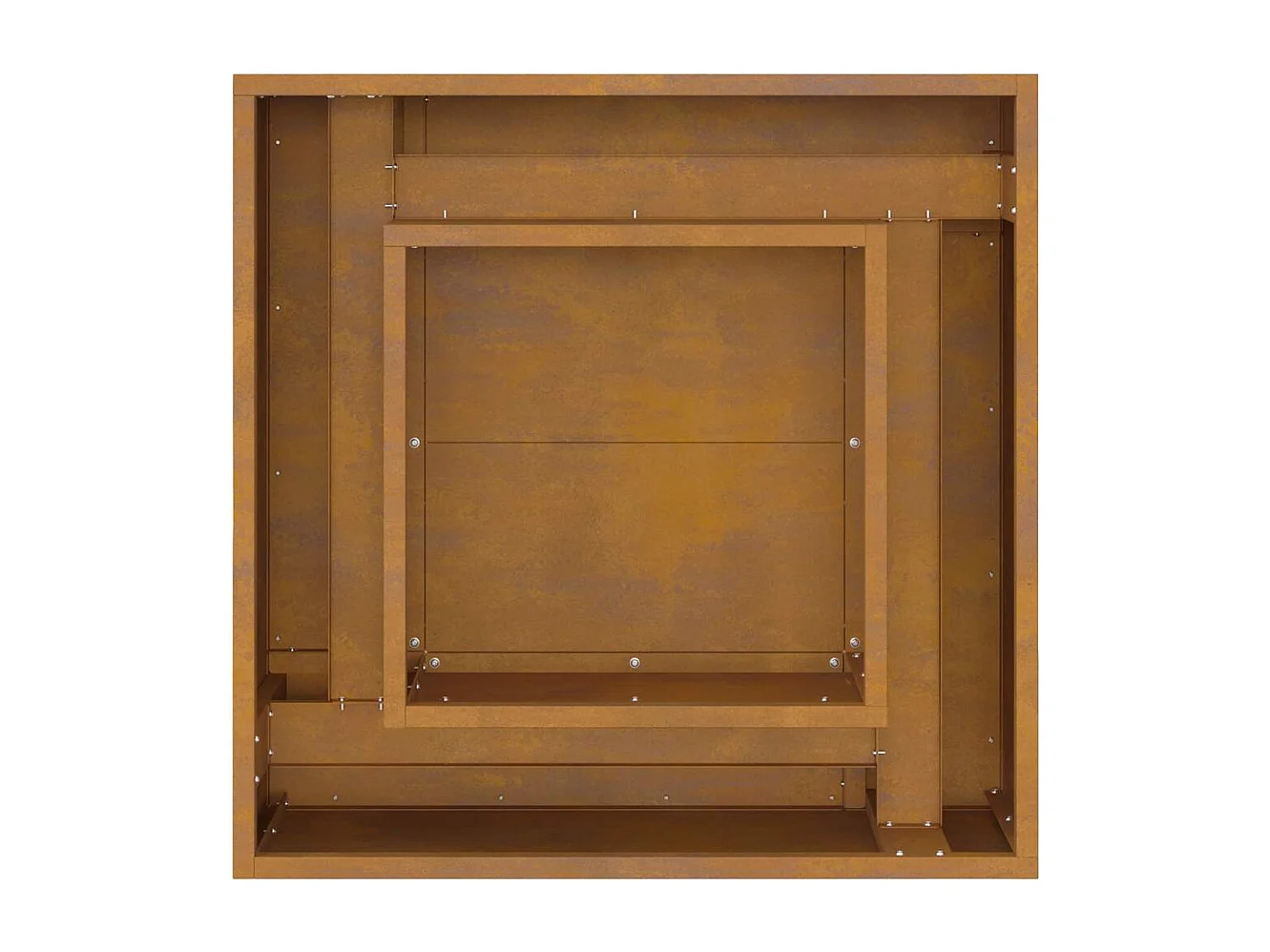 Braise Marron 60 x 60 x 30 cm Acier