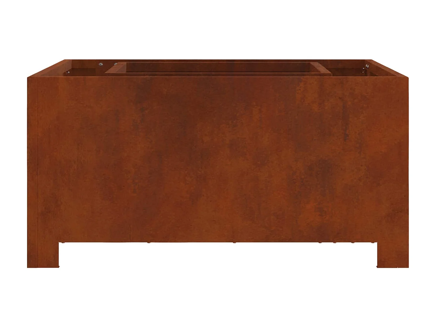 Foyer de cheminée Marron 60 x 60 x 30 cm Acier patiné