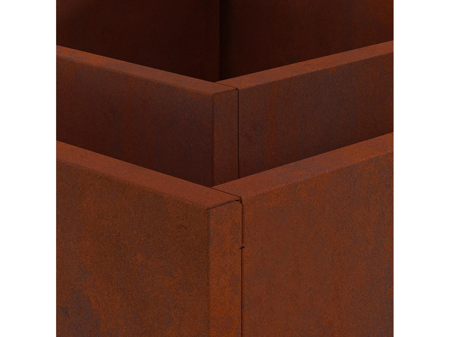 Foyer de cheminée Marron 60 x 60 x 30 cm Acier patiné