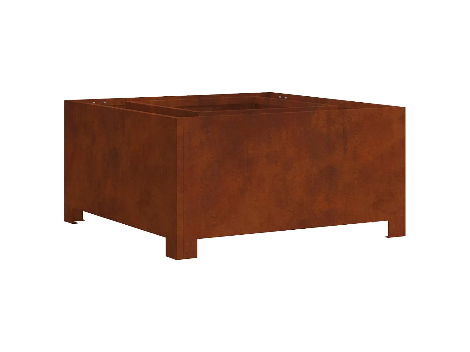Foyer de cheminée Marron 60 x 60 x 30 cm Acier patiné