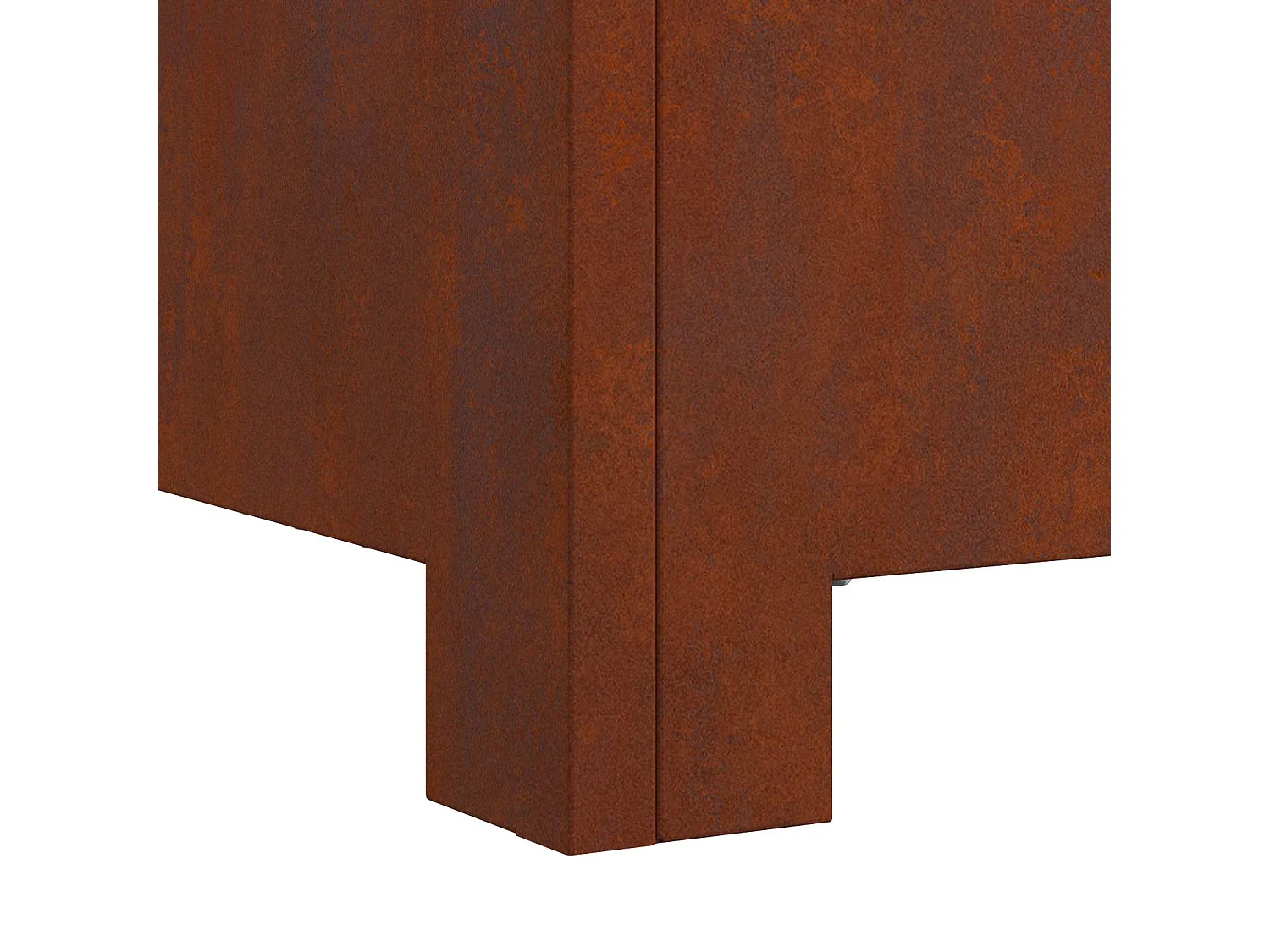 Foyer de cheminée Marron 60 x 60 x 30 cm Acier patiné