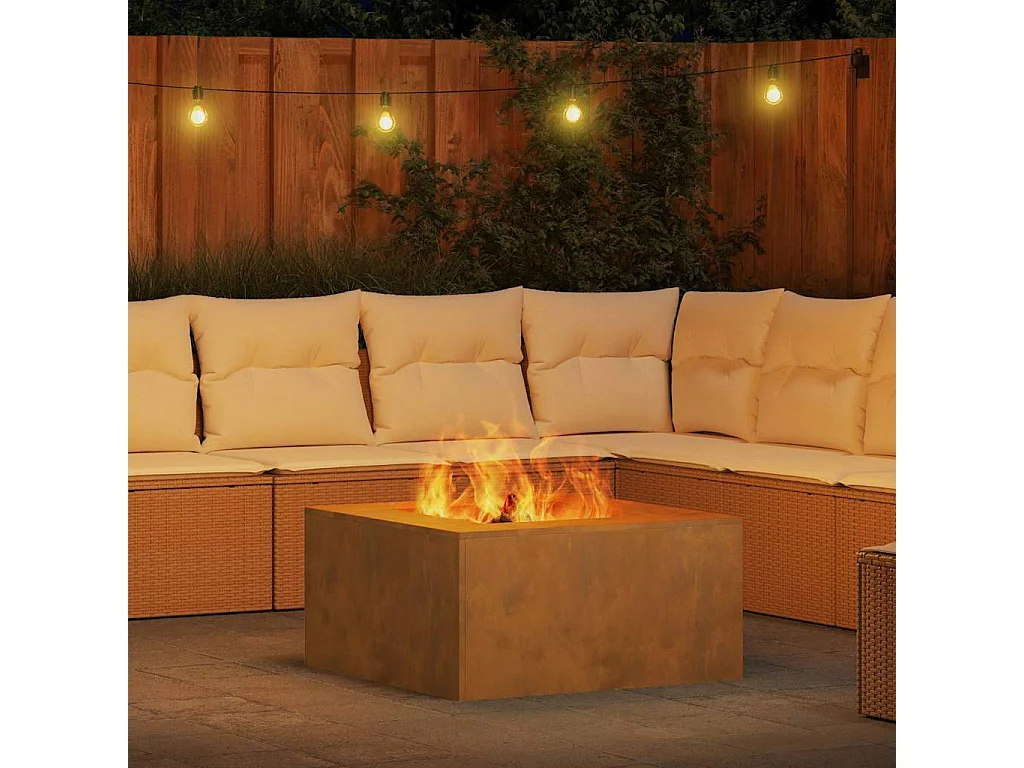 Braise Marron 80 x 80 x 40 cm Acier résistant aux intempéries