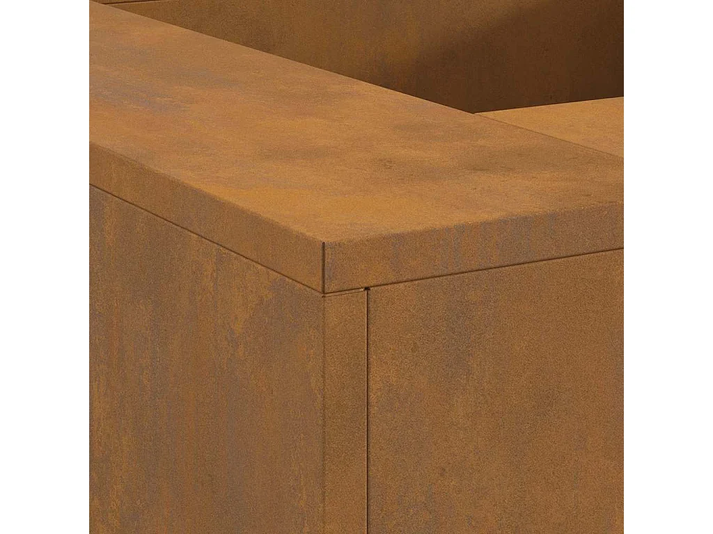 Braise Marron 80 x 80 x 40 cm Acier résistant aux intempéries