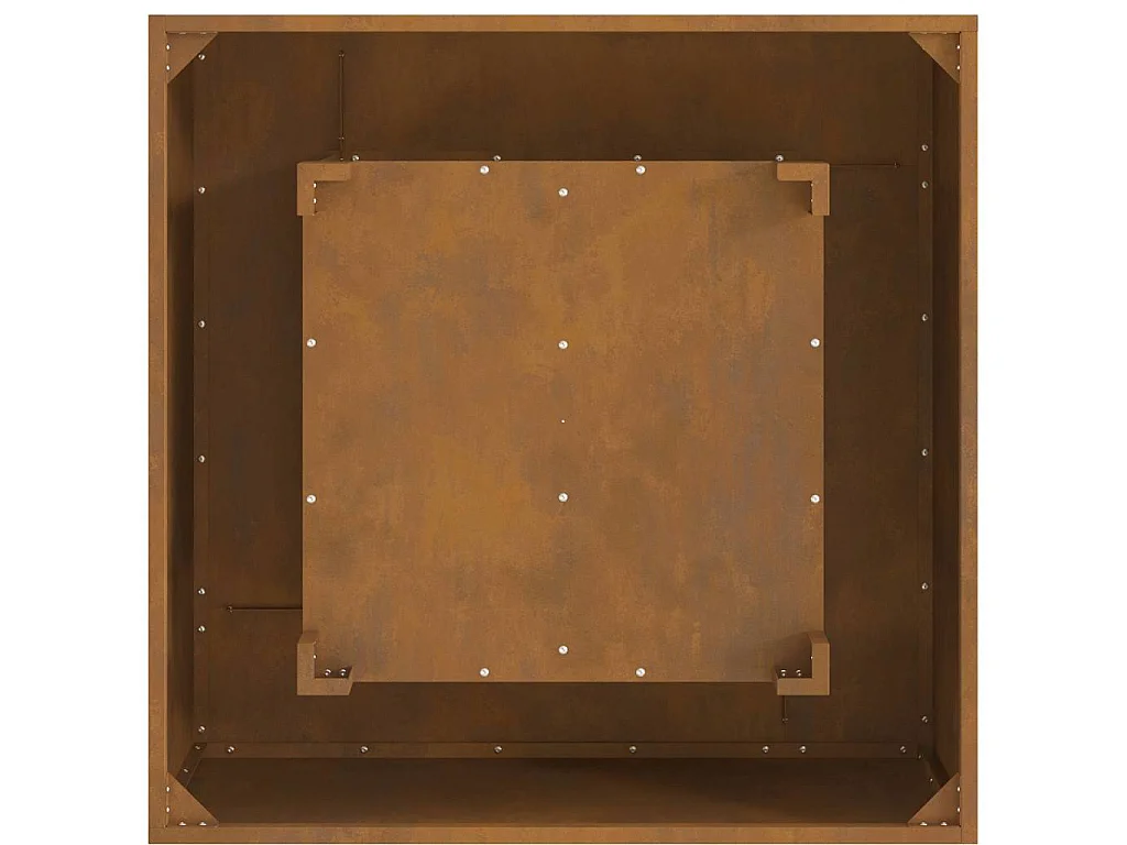 Braise Marron 80 x 80 x 40 cm Acier résistant aux intempéries