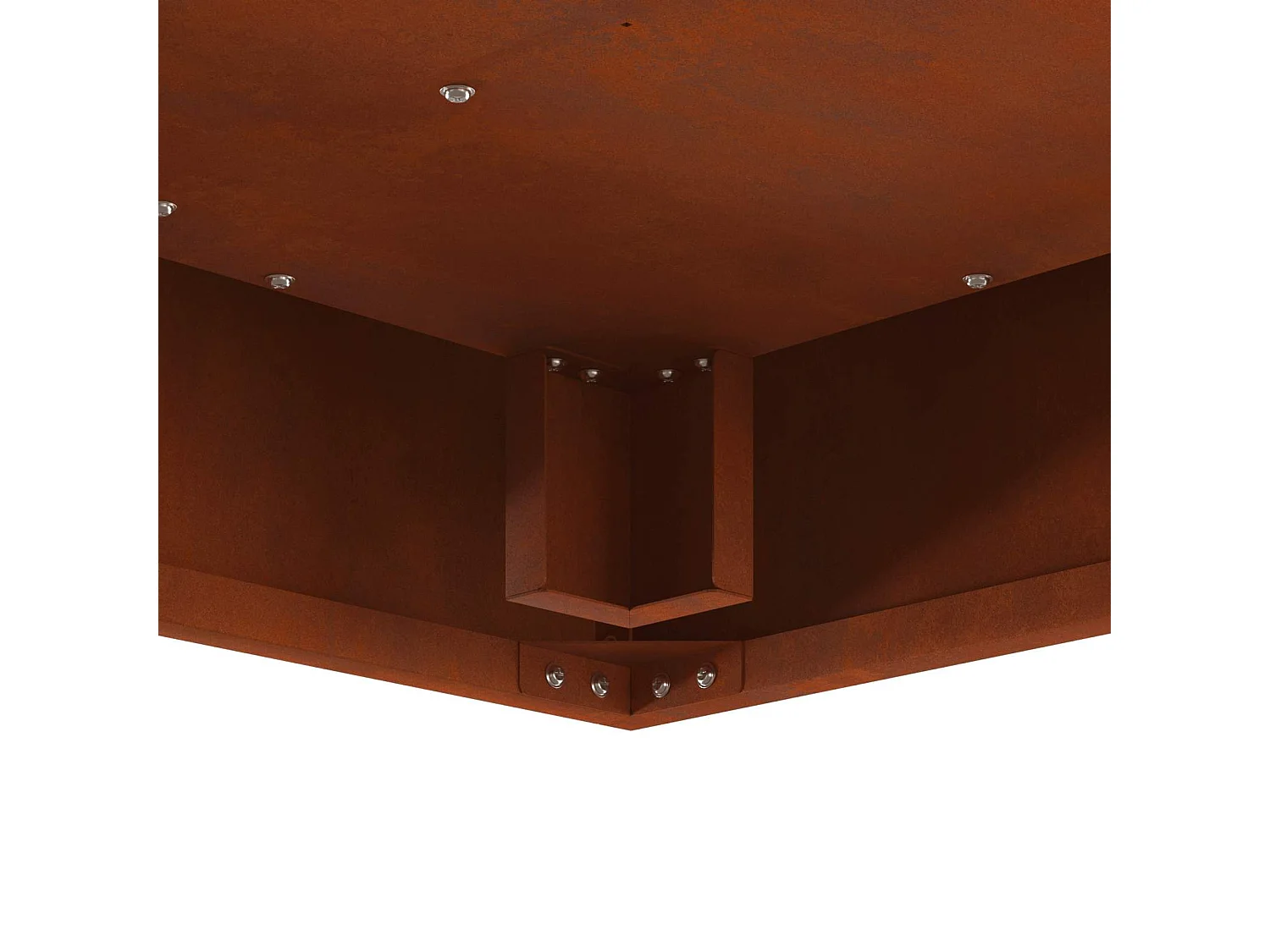 Hoguera Marrón 80 x 80 x 40 cm Acero autopatinable