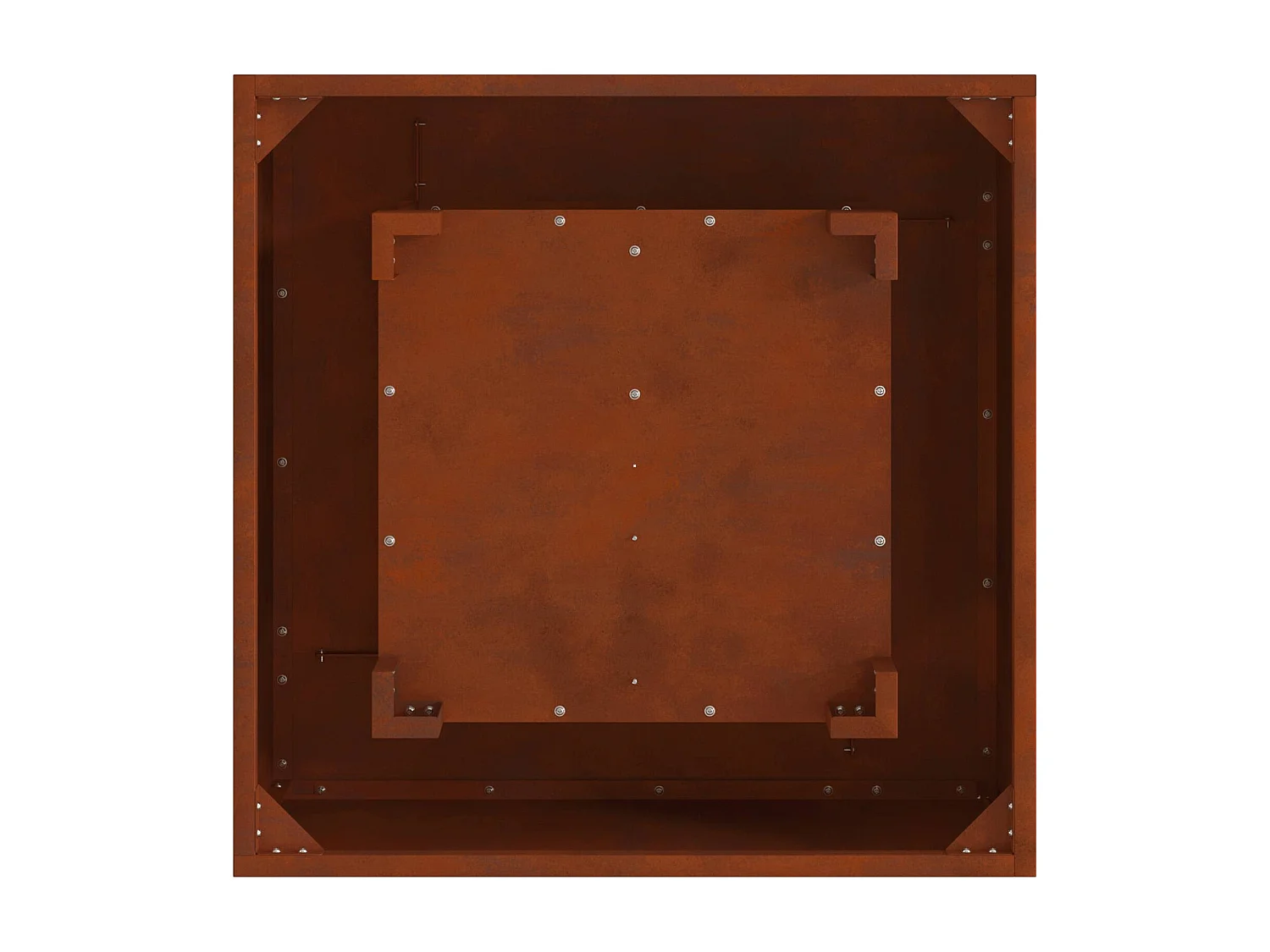 Hoguera Marrón 80 x 80 x 40 cm Acero autopatinable