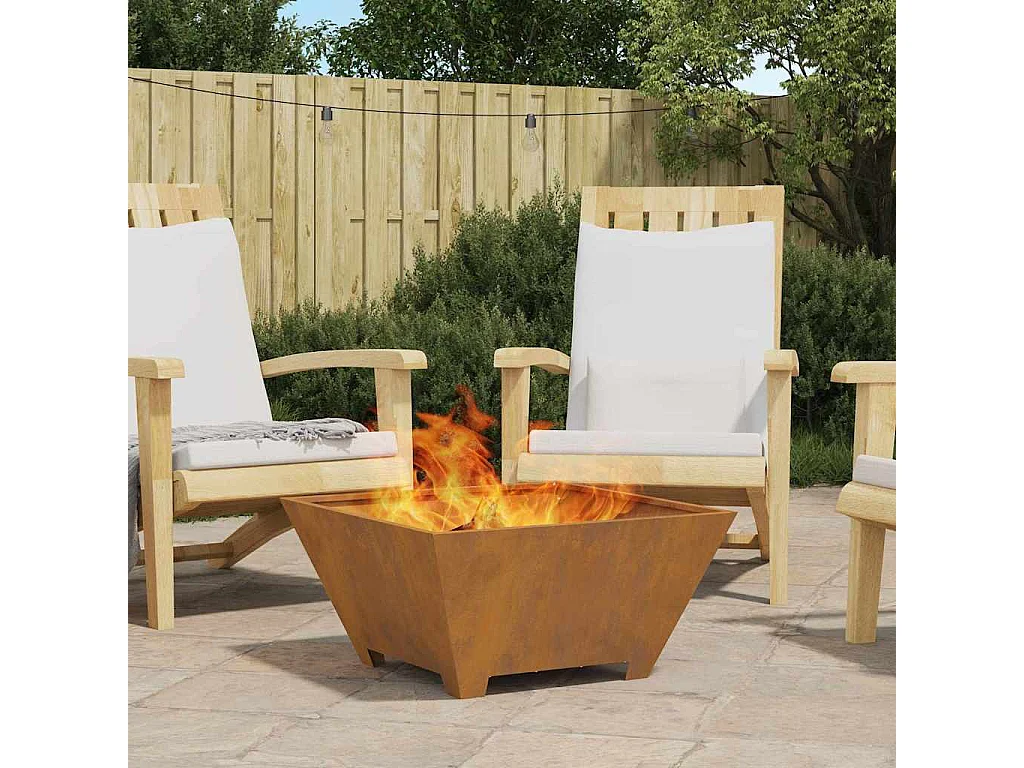 Braise Marron 60 x 60 x 30 cm Acier