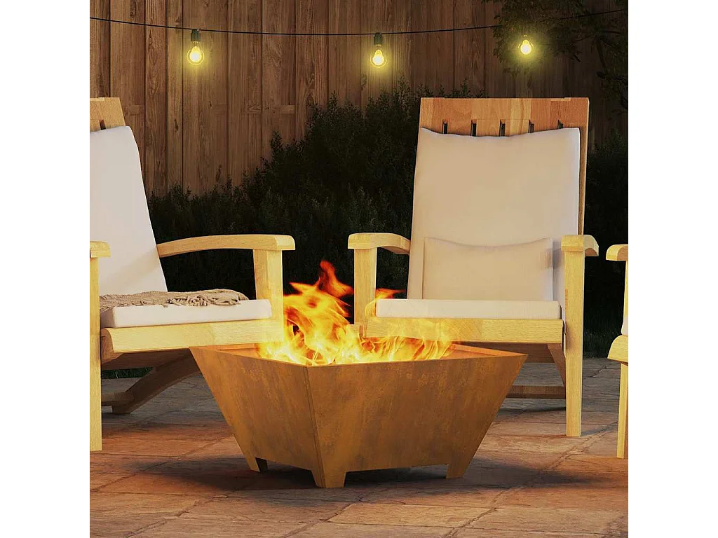 Braise Marron 60 x 60 x 30 cm Acier