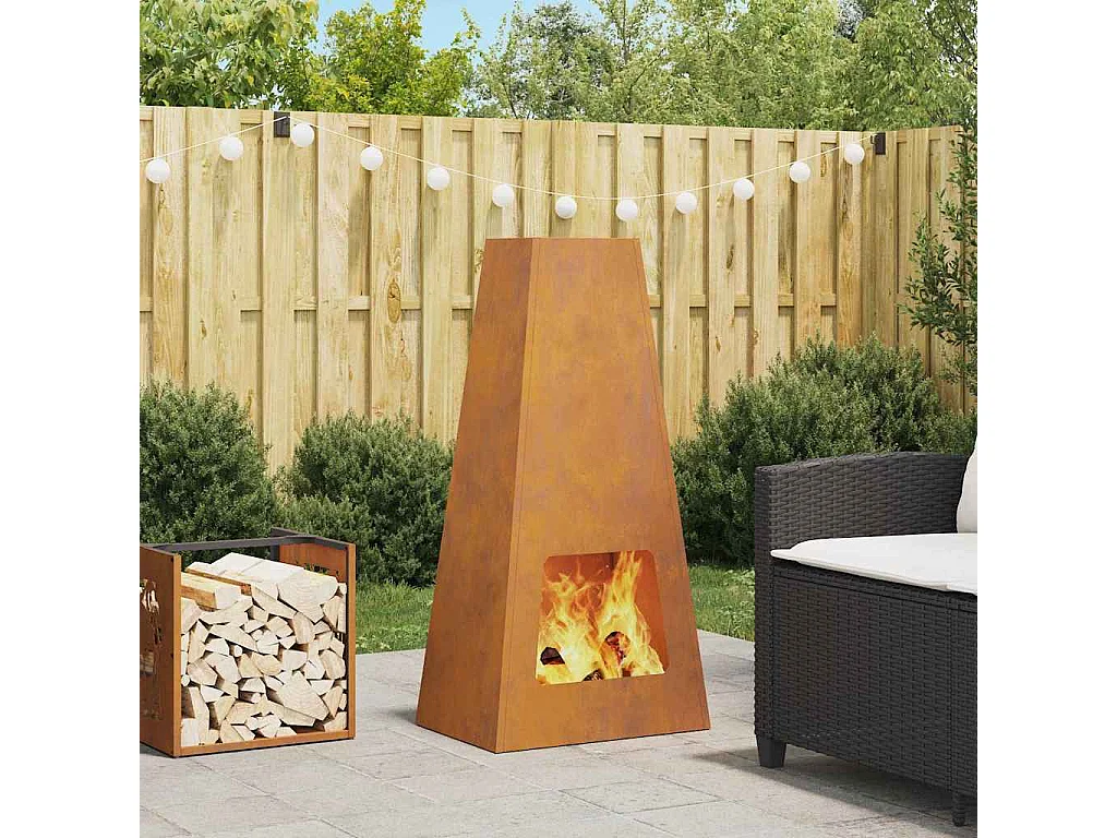 Braise Marron 50 x 35 x 100 cm Acier résistant aux intempéries