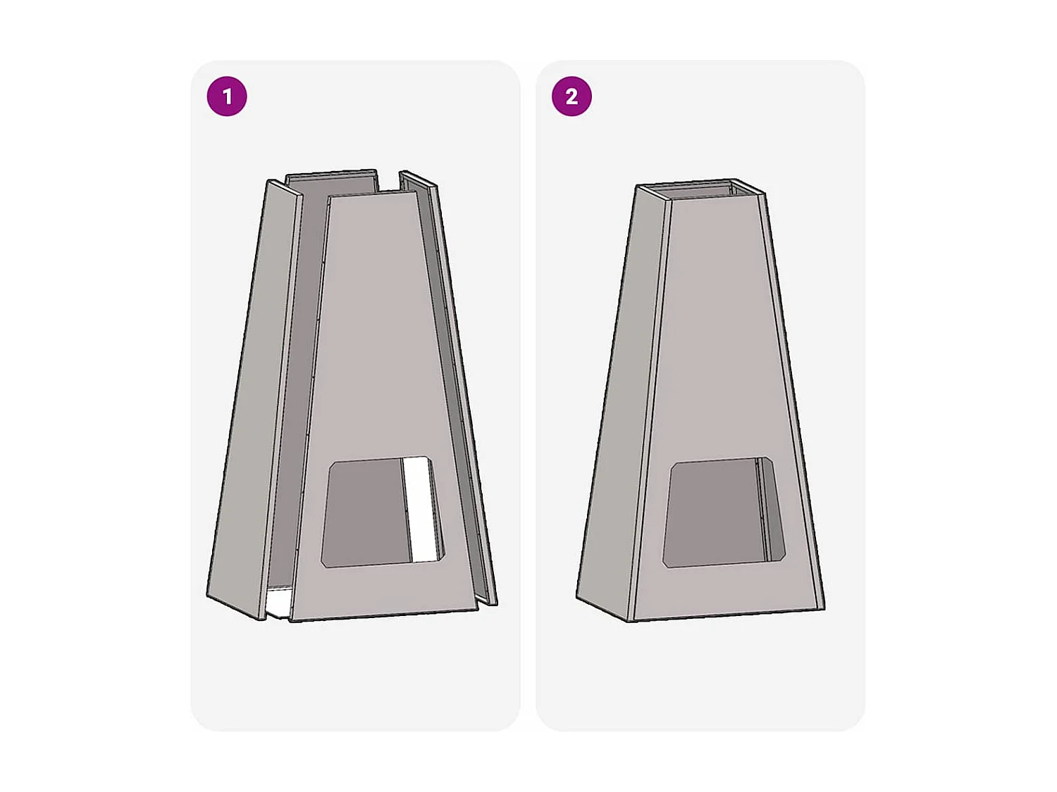Foyer de cheminée Marron 50 x 35 x 100 cm Acier patiné