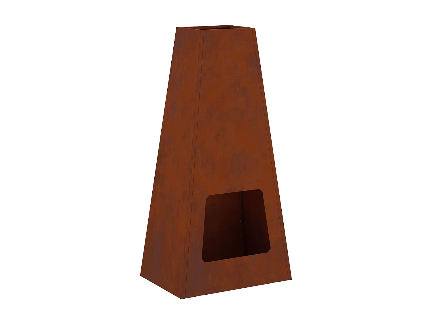 Foyer de cheminée Marron 50 x 35 x 100 cm Acier patiné