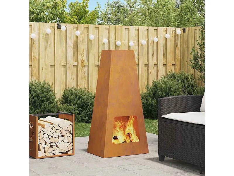 Braise Marron 50 x 35 x 100 cm Acier résistant aux intempéries