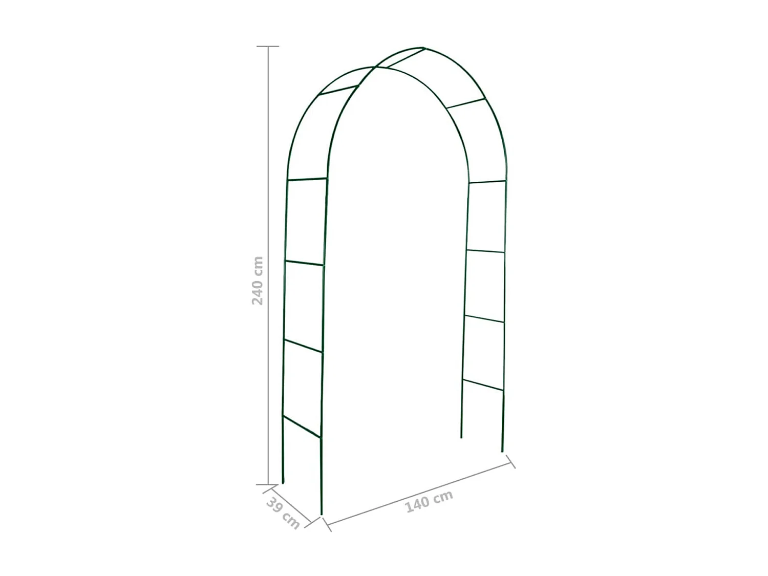 2x Garten Rosenbogen Torbogen Rankgitter Rosensäule