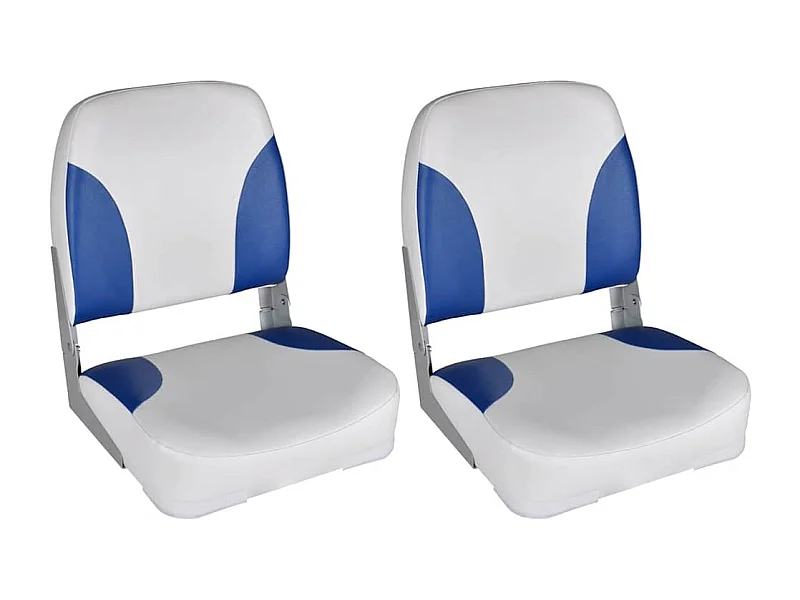 vidaXL Sièges de bateau 2 pcs Dossier pliable avec oreiller 41x36x48cm