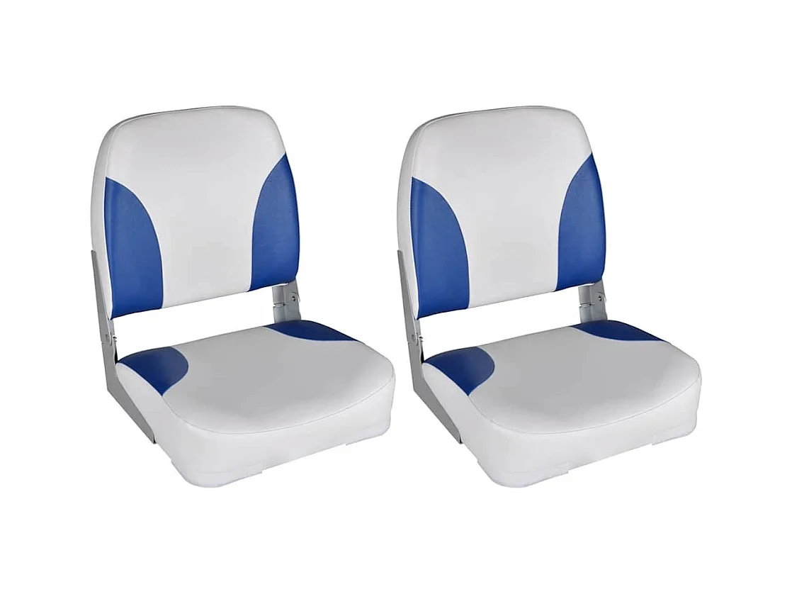vidaXL Sièges de bateau 2 pcs Dossier pliable avec oreiller 41x36x48cm