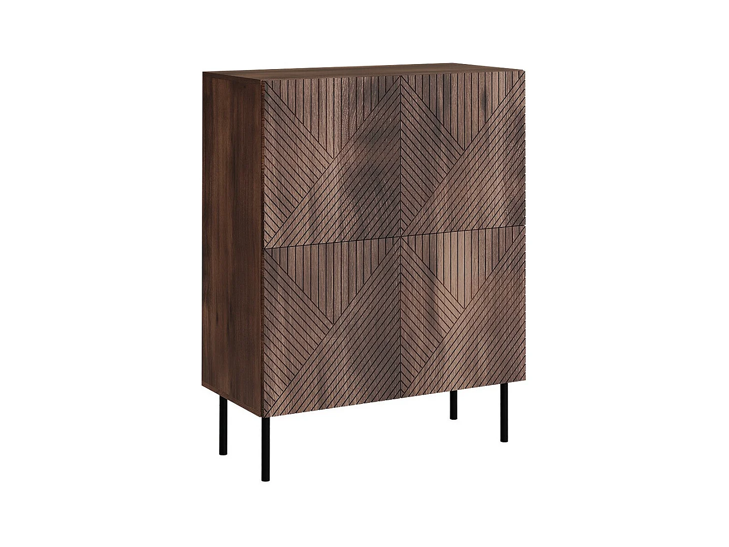 Buffet Venophu 106, Noyer, 118x89x42cm, Stratifié|MDF