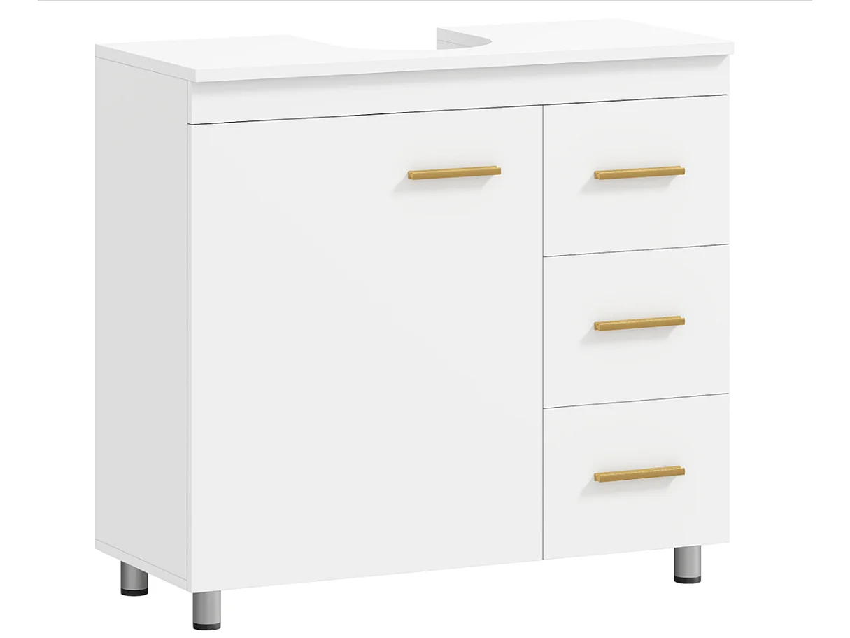 Badezimmer-Unterschrank, Waschbeckenunterschrank 3-stufiges Design,Waschbecken Unterschrank