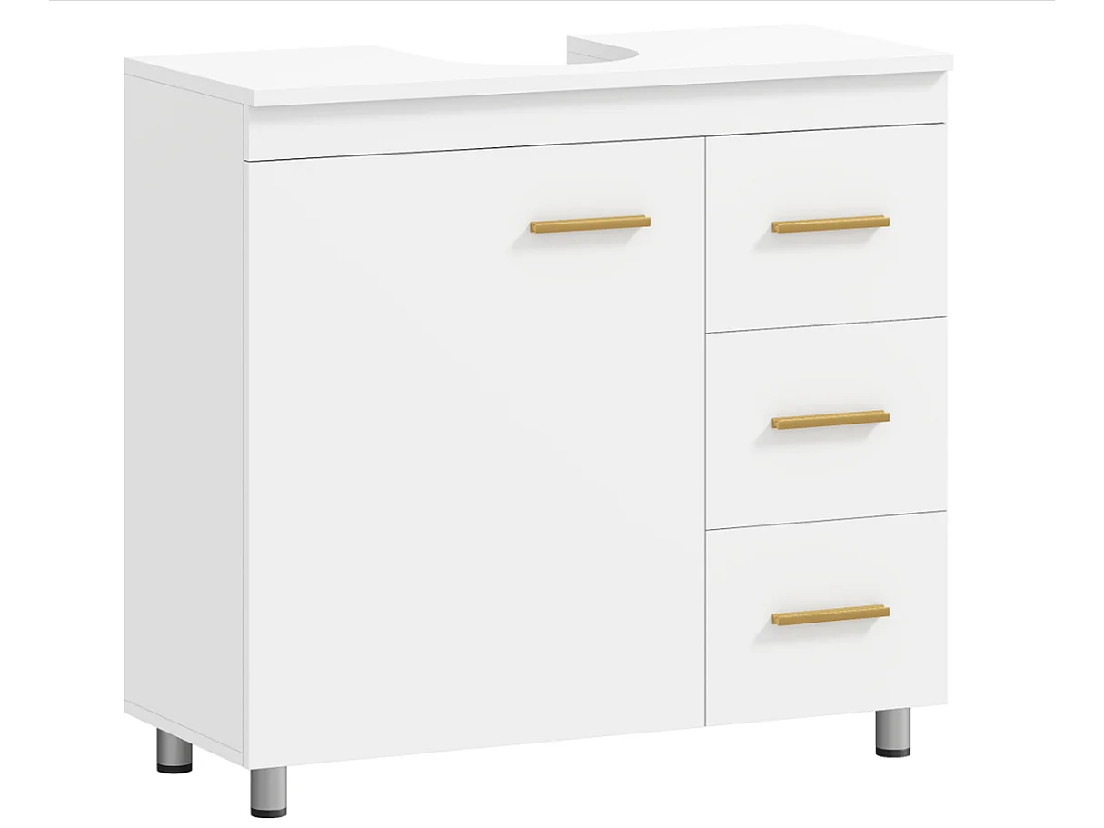 Badezimmer-Unterschrank, Waschbeckenunterschrank 3-stufiges Design,Waschbecken Unterschrank