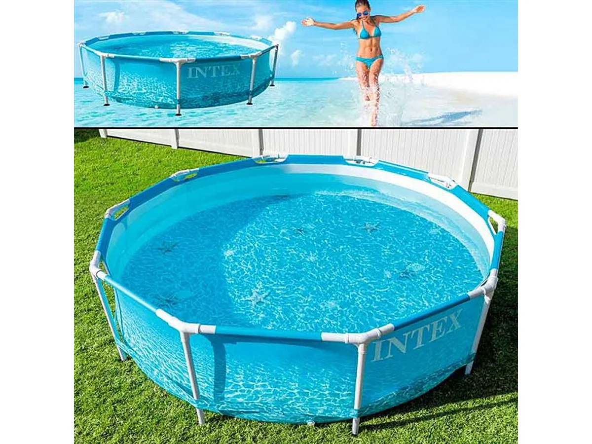 Piscina redonda Beachside Frame Intex 28206NP +6A D305x76 cm