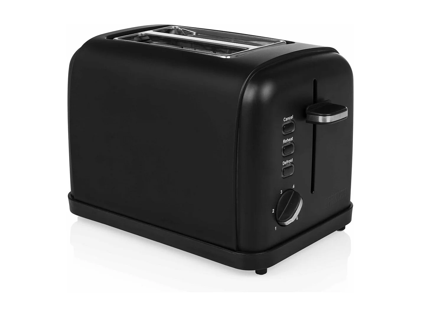 Toaster 950 W Edelstahl Mattschwarz