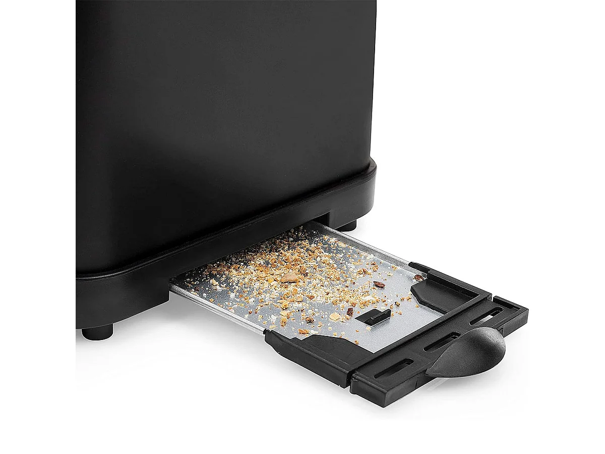 Toaster 950 W Edelstahl Mattschwarz