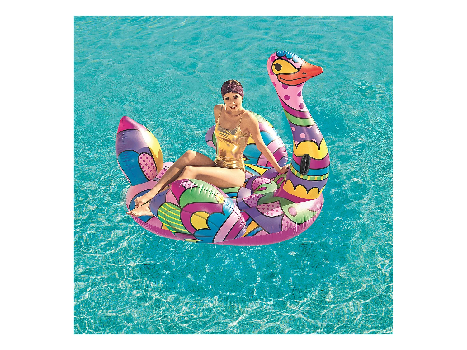 Autruche à chevaucher - 190 x 166 cm