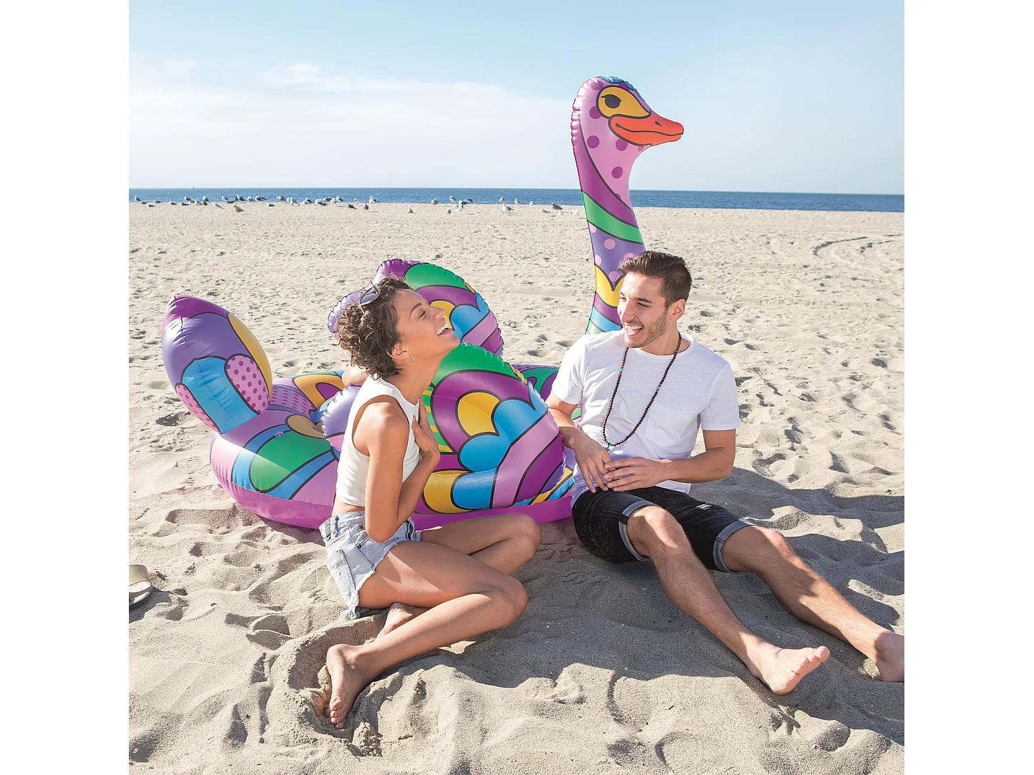 Autruche à chevaucher - 190 x 166 cm