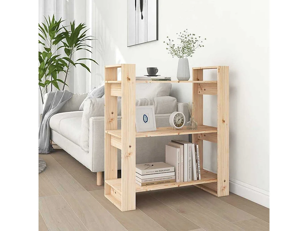 Bibliothèque/Séparateur de pièce 80x35x91 cm Bois massif Pin