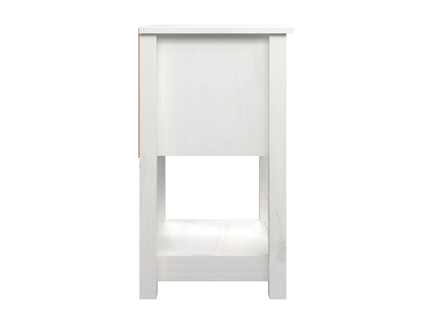 Nachttische 2 Stk. Weiß 40x35x61,5 cm Massivholz Kiefer