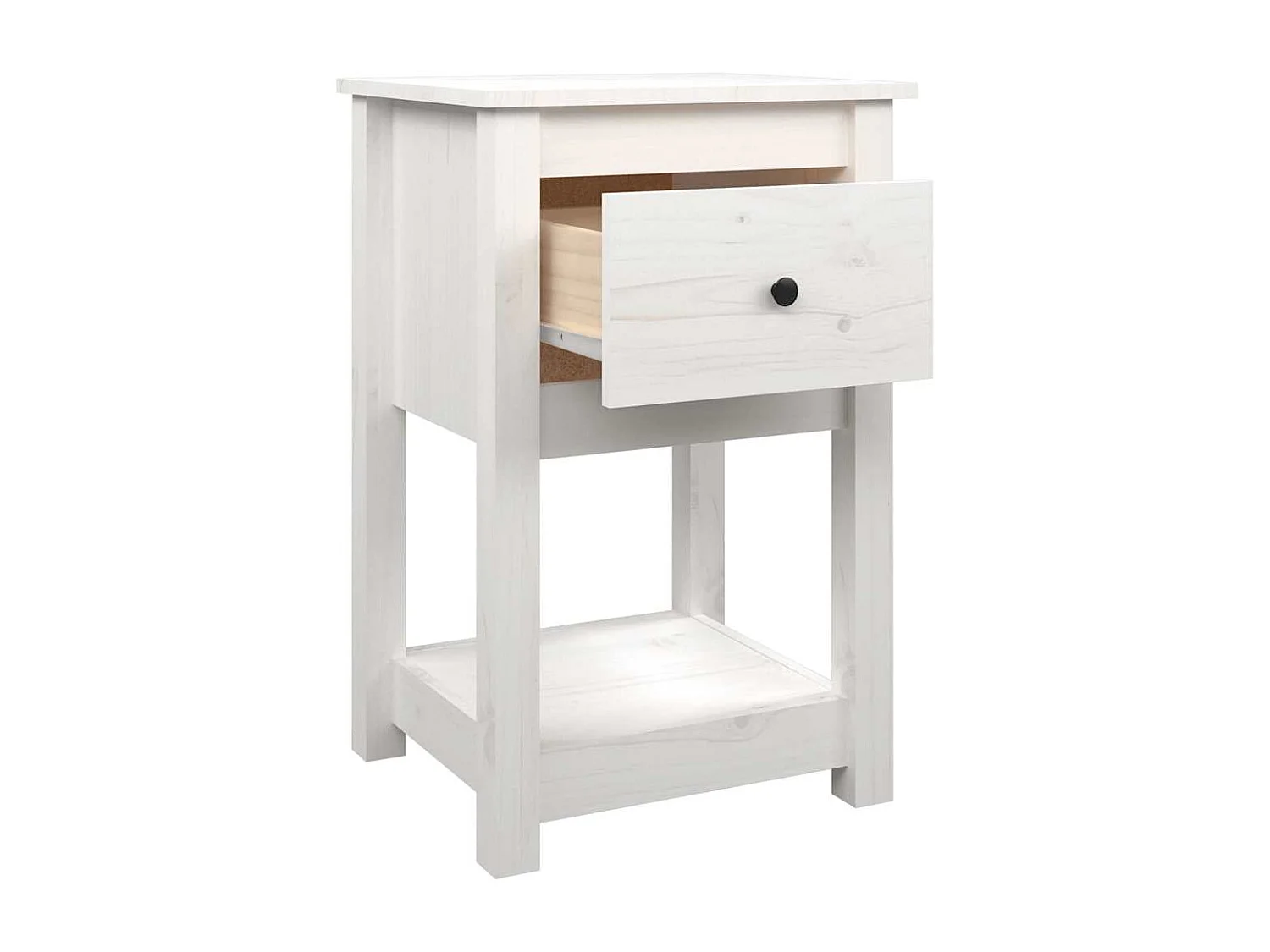 Tables de chevet 2 pcs Blanc 40x35x61,5 cm Bois de pin massif