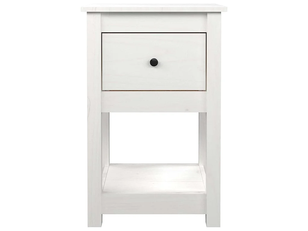 Nachtkastjes 2 st 40x35x61,5 cm massief grenenhout wit