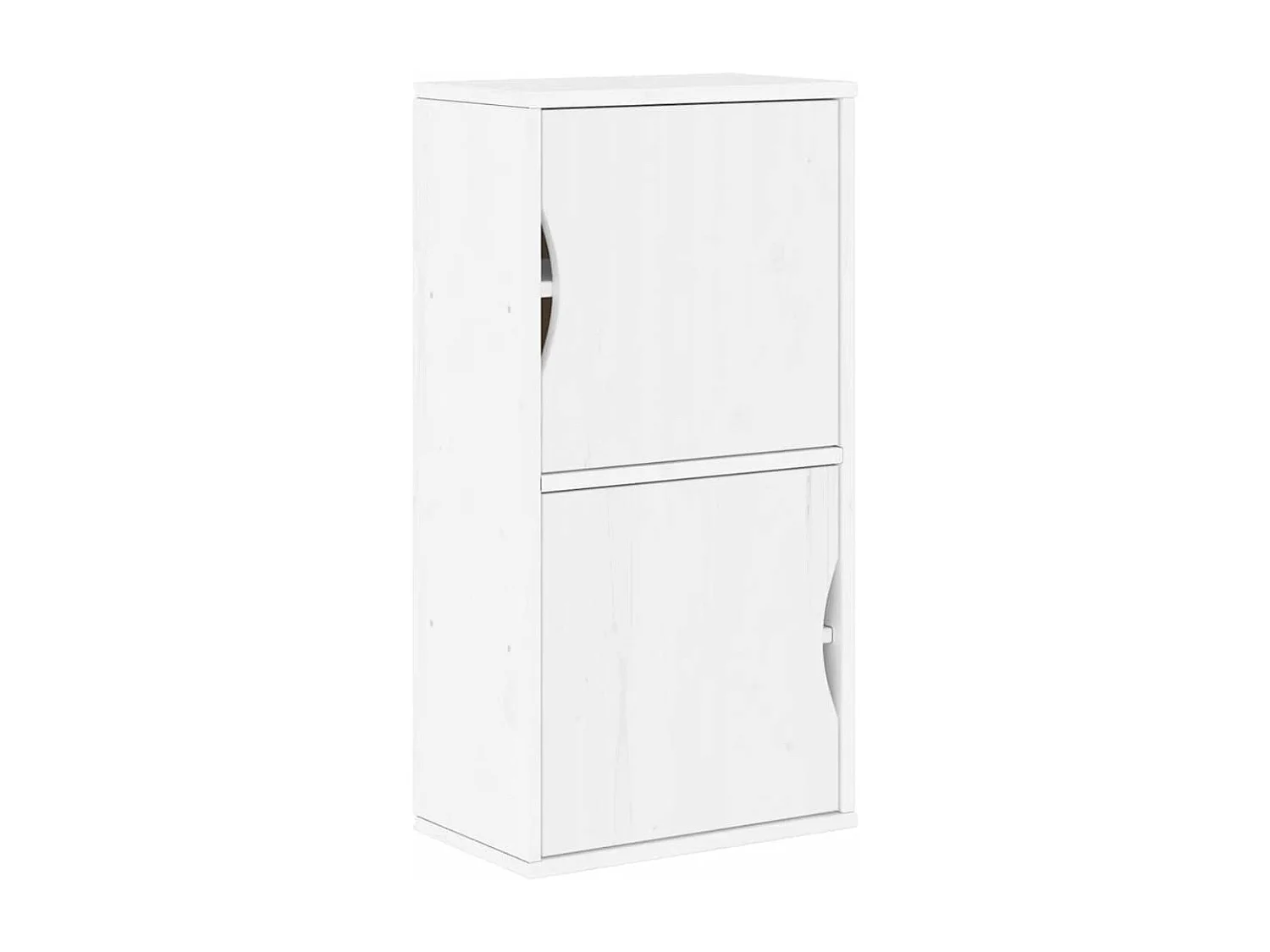 Armadietto Laterale ODDA Bianco 40x24x79 cm Legno Massello Pino