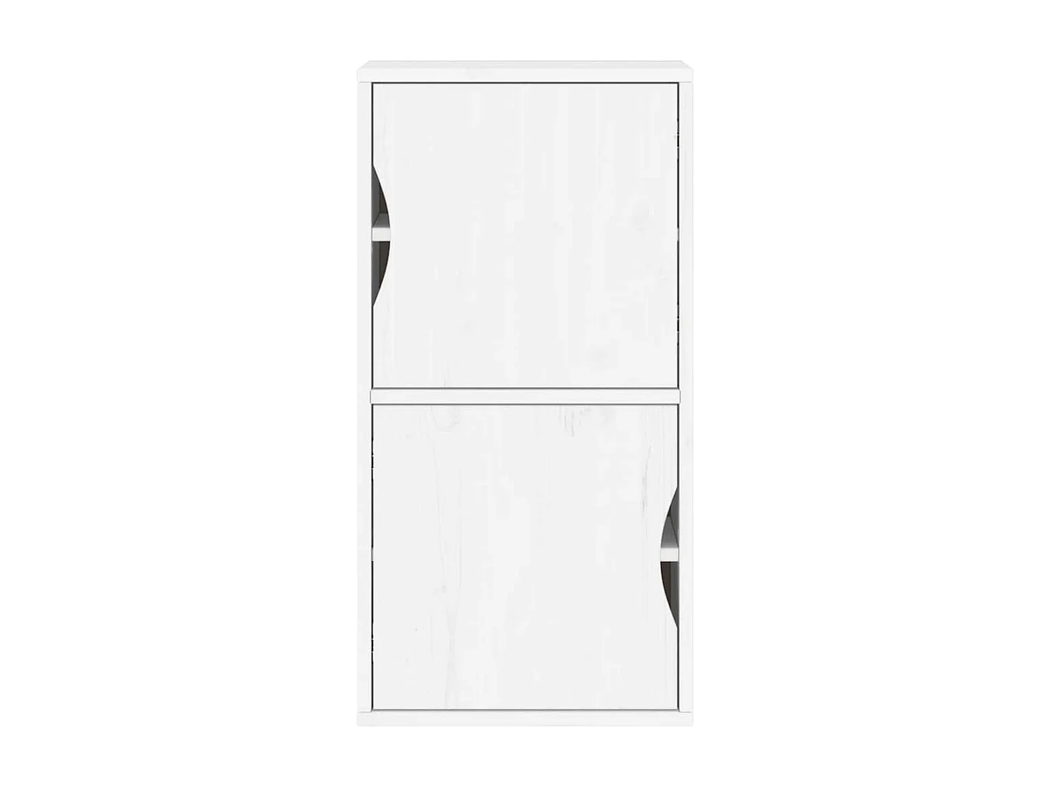 Armadietto Laterale ODDA Bianco 40x24x79 cm Legno Massello Pino
