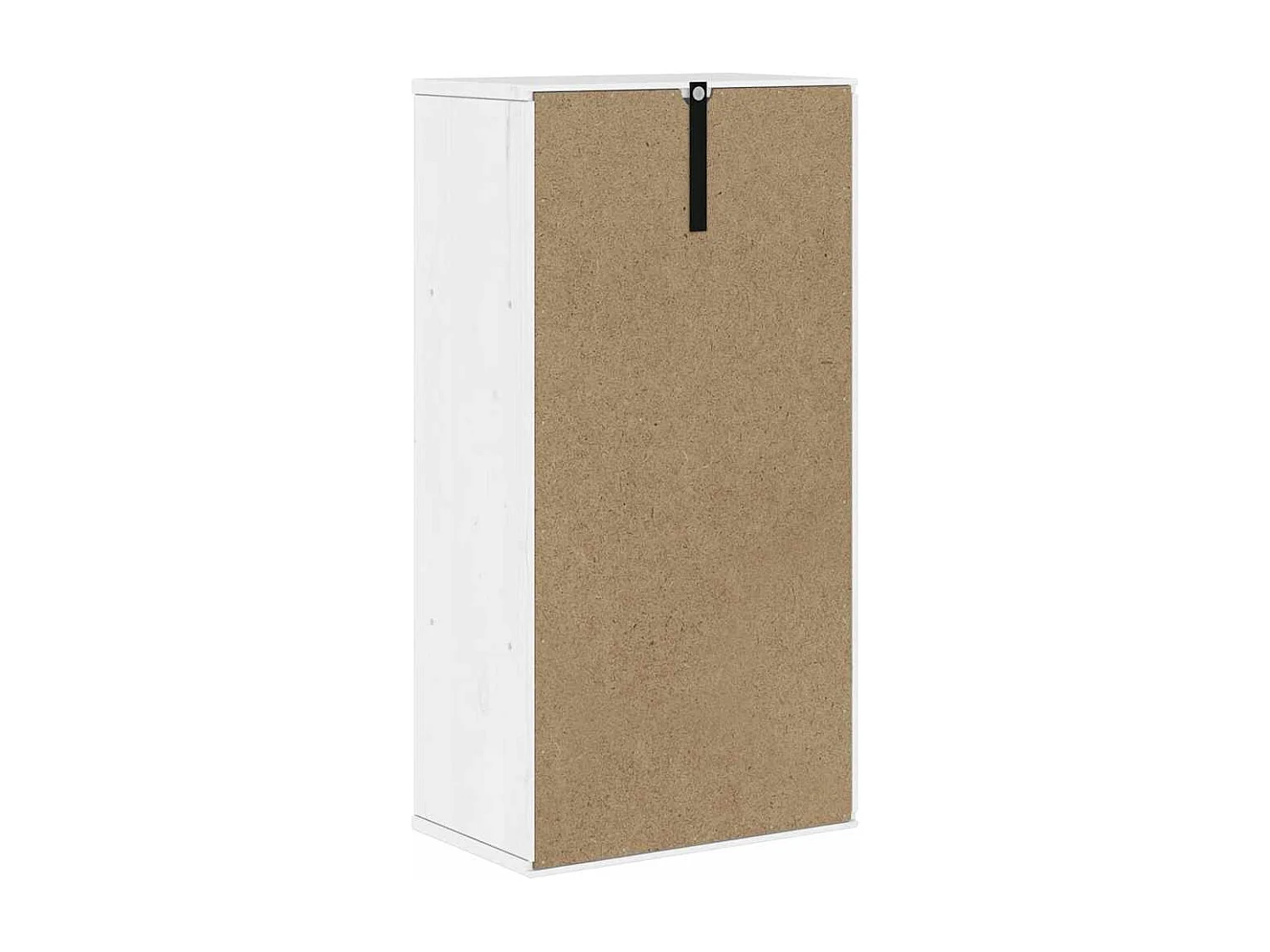 Armadietto Laterale ODDA Bianco 40x24x79 cm Legno Massello Pino