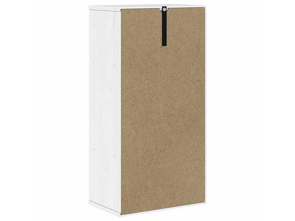 Bijzetkast ODDA 40x24x79 cm massief grenenhout wit
