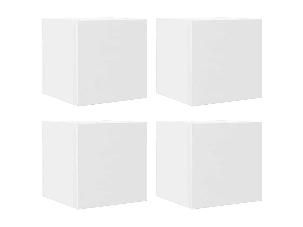 Meubles TV muraux 4 pcs Blanc 30,5x30x30 cm