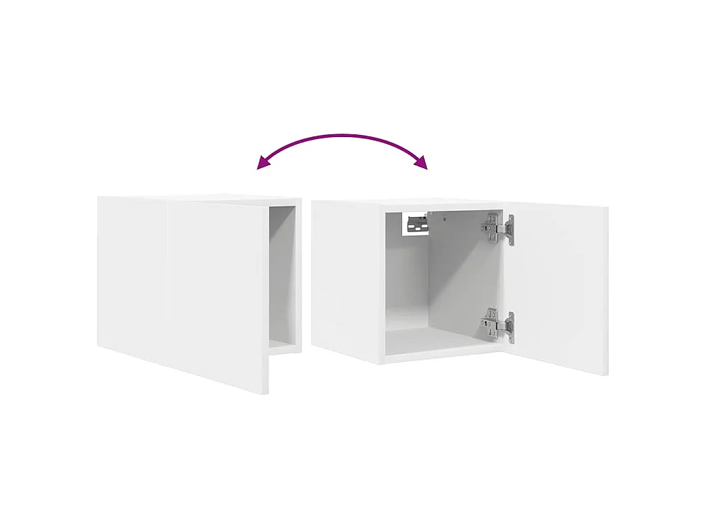 Meubles TV muraux 4 pcs Blanc 30,5x30x30 cm