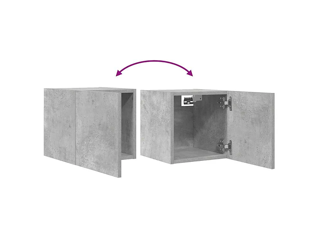 Muebles de salón de pared 4 uds gris hormigón 30,5x30x30 cm