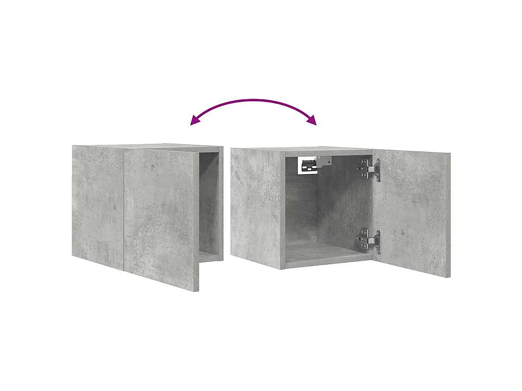 Meubles TV muraux 4 pcs Gris béton 30,5x30x30 cm