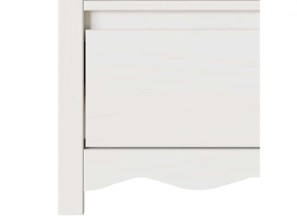 TV-Schrank Drammen Weiß 99 x 43 x 55 cm Massivholz Kiefer