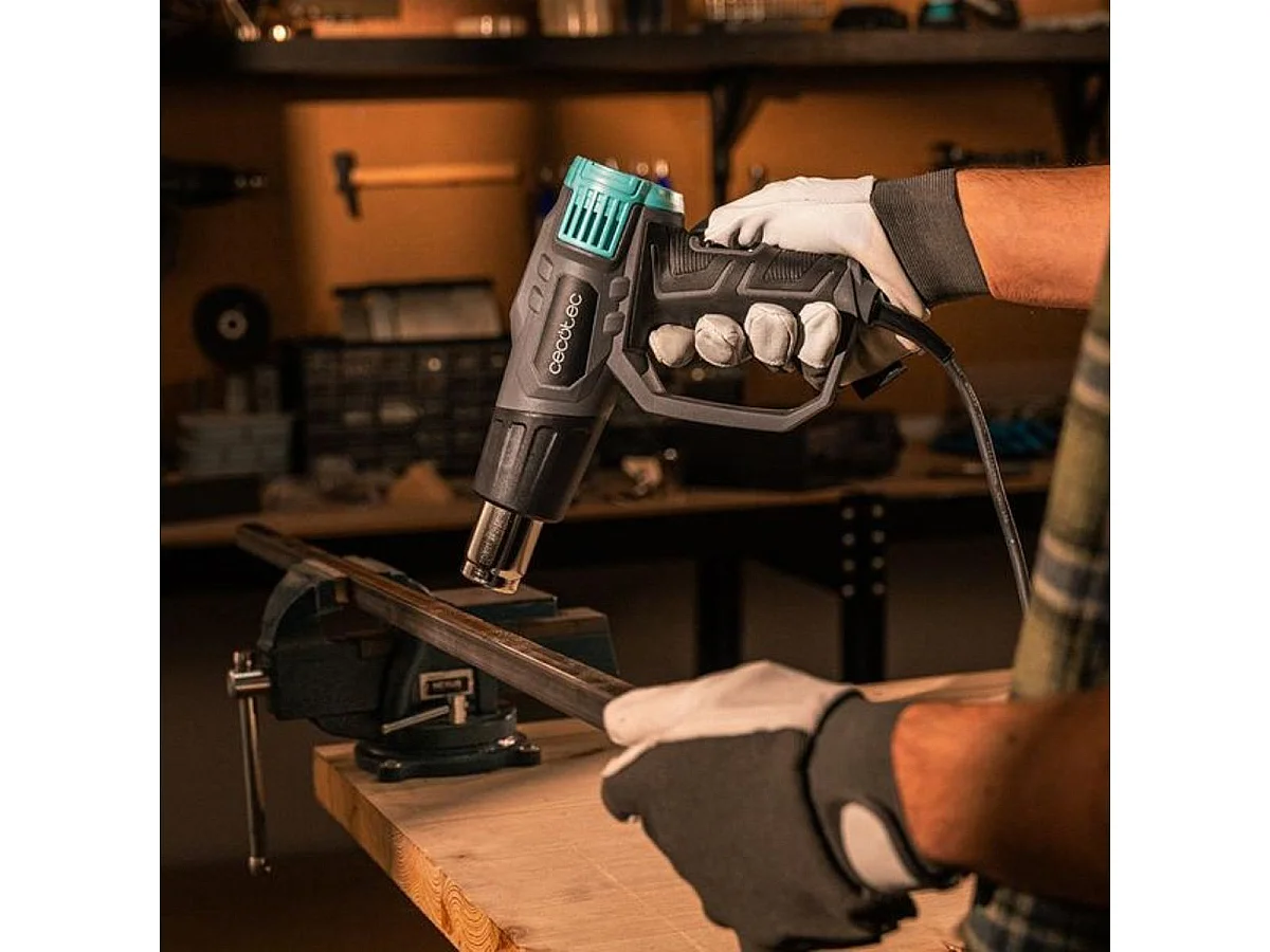 Pistola de calor Cecotec Hell Gun 7500 Full Equip 2000W 4 cabezales negro