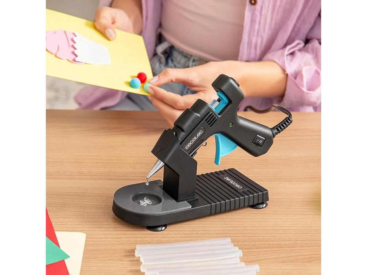 Pistola de silicona Cecotec Perfect Fix 20W 80 barras negro
