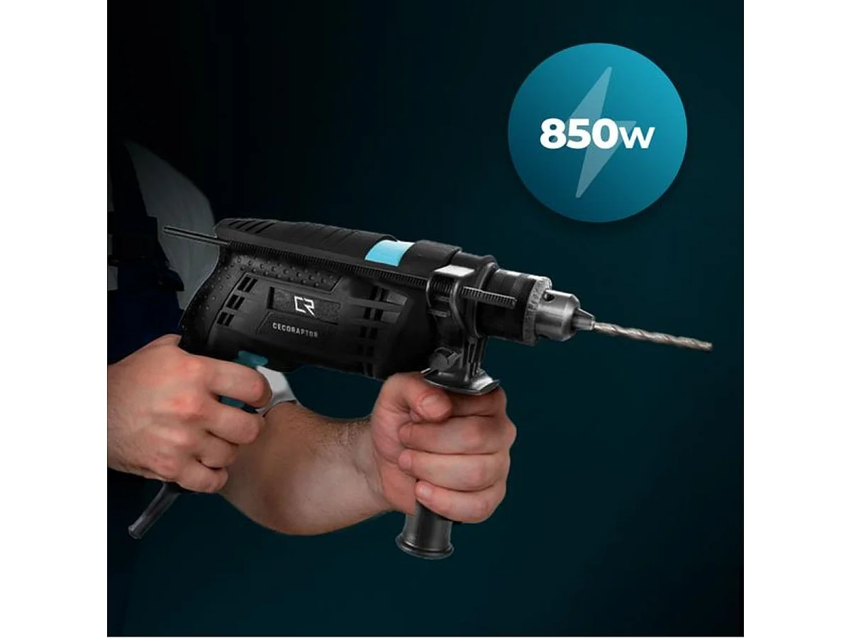 Taladro con percutor Cecotec Cecoraptor Impact Drill 850W 4800 rpm negro