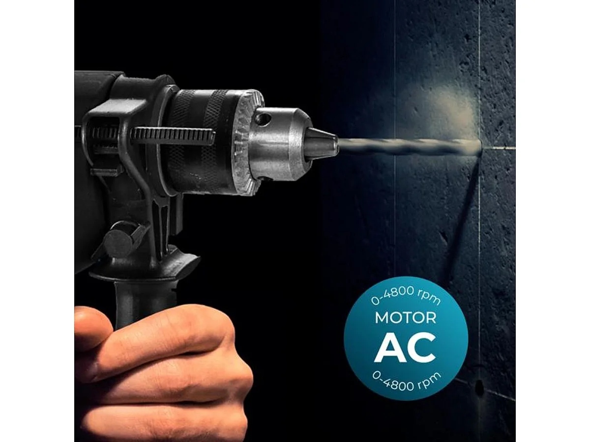 Taladro con percutor Cecotec Cecoraptor Impact Drill 850W 4800 rpm negro