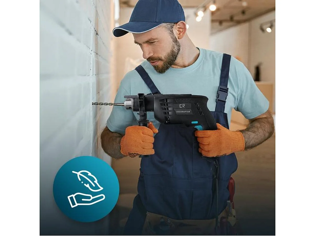 Taladro con percutor Cecotec Cecoraptor Impact Drill 850W 4800 rpm negro