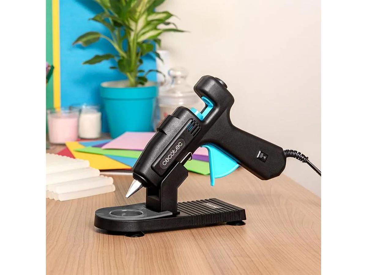 Pistola de silicona Cecotec Fix 100 Pro 100W + 80 barras negro